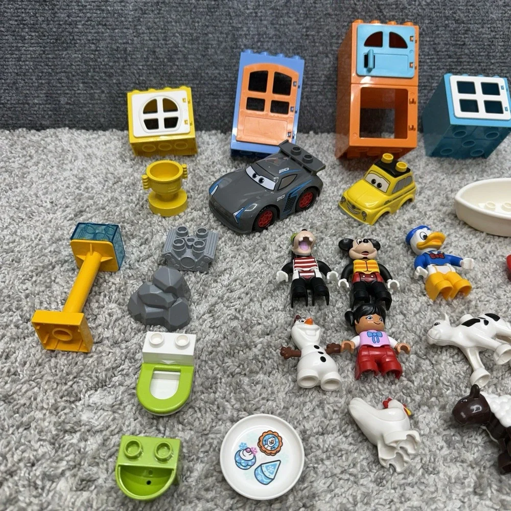 Lego Duplo Parts and pieces figures Disney Pixar Micky Goofy Cars animals Lot